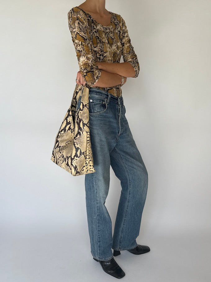 Vintage Animal Printed Top 6056