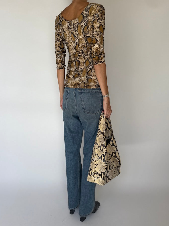 Vintage Animal Printed Top 6056