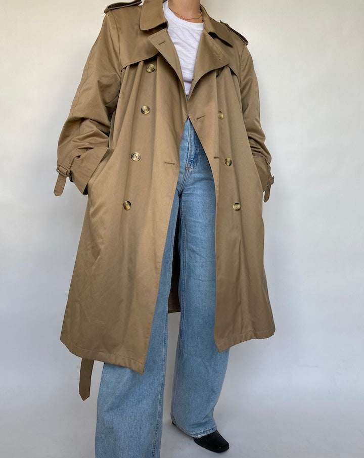 VINTAGE BEIGE TRENCH COAT 411