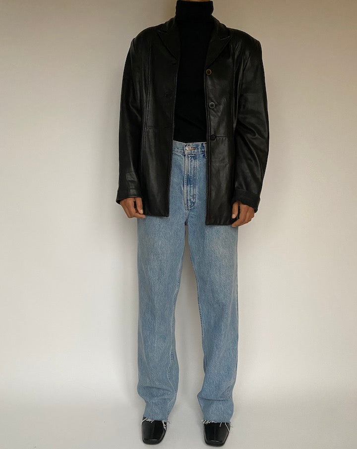 VINTAGE BLACK LEATHER JACKET 1600