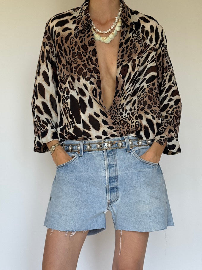 Animal printed blouse 6323