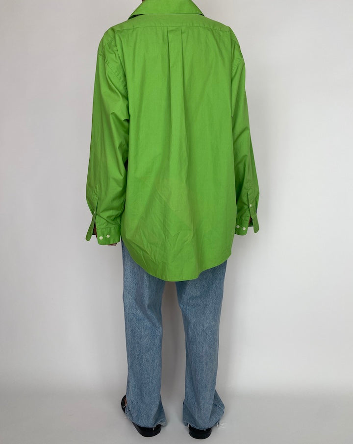 VINTAGE GREEN BUTTON DOWN LONG SLEEVE SHIRT 2960
