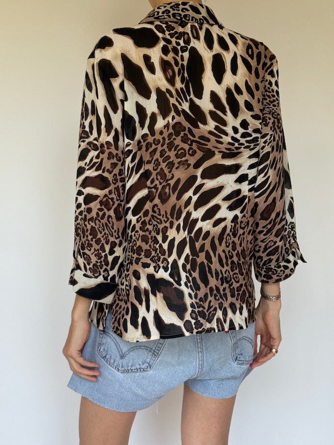 Animal printed blouse 6323