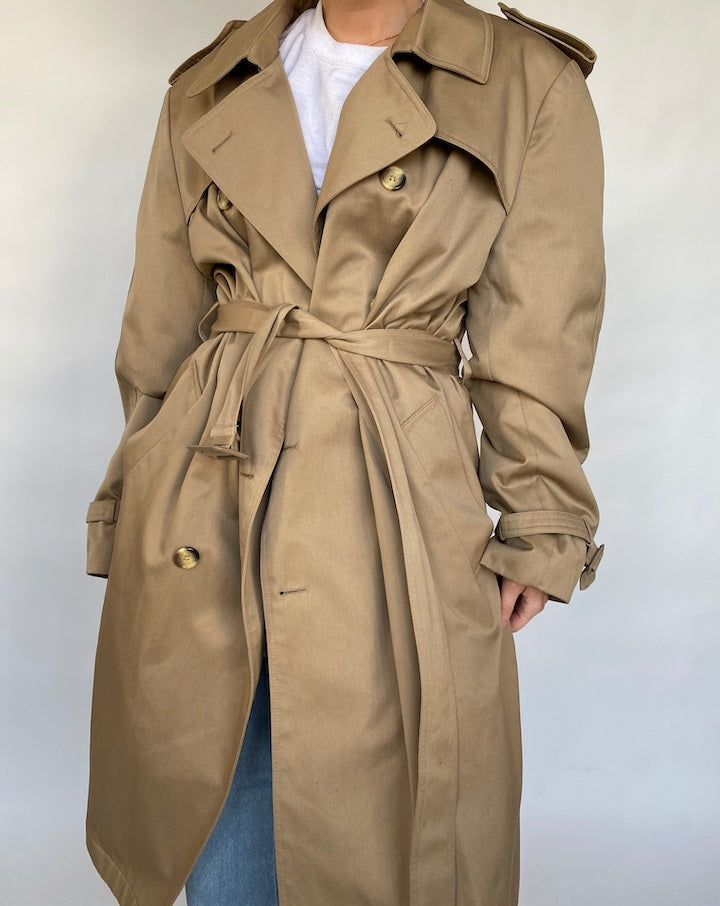 VINTAGE BEIGE TRENCH COAT 411