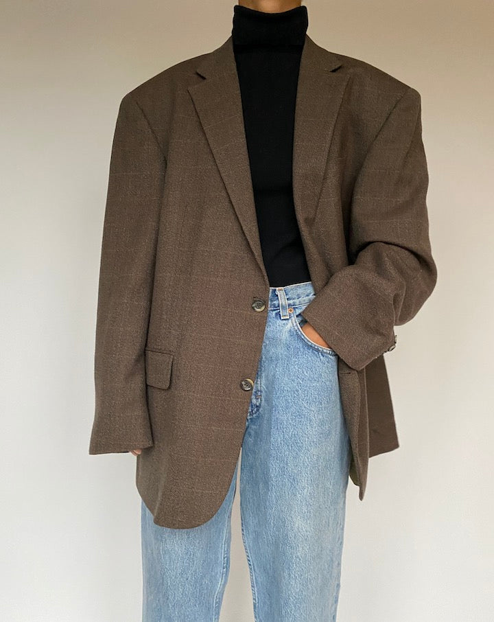 VINTAGE BROWN OSCAR DE LA RENTA BLAZER 1604 3