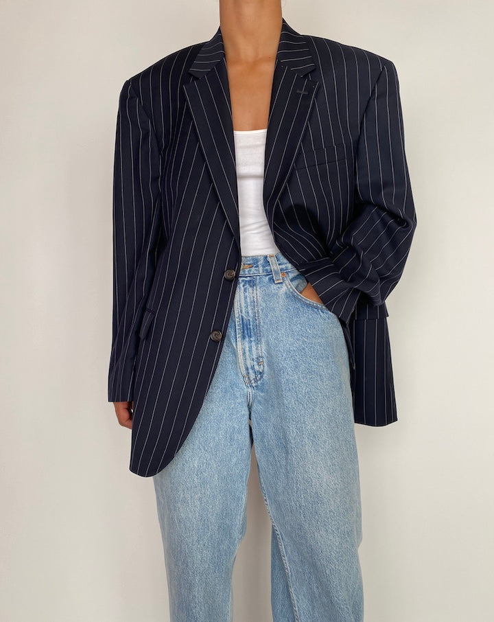 VINTAGE OVERSIZED STRIPED RALPH LAUREN BLAZER 2966