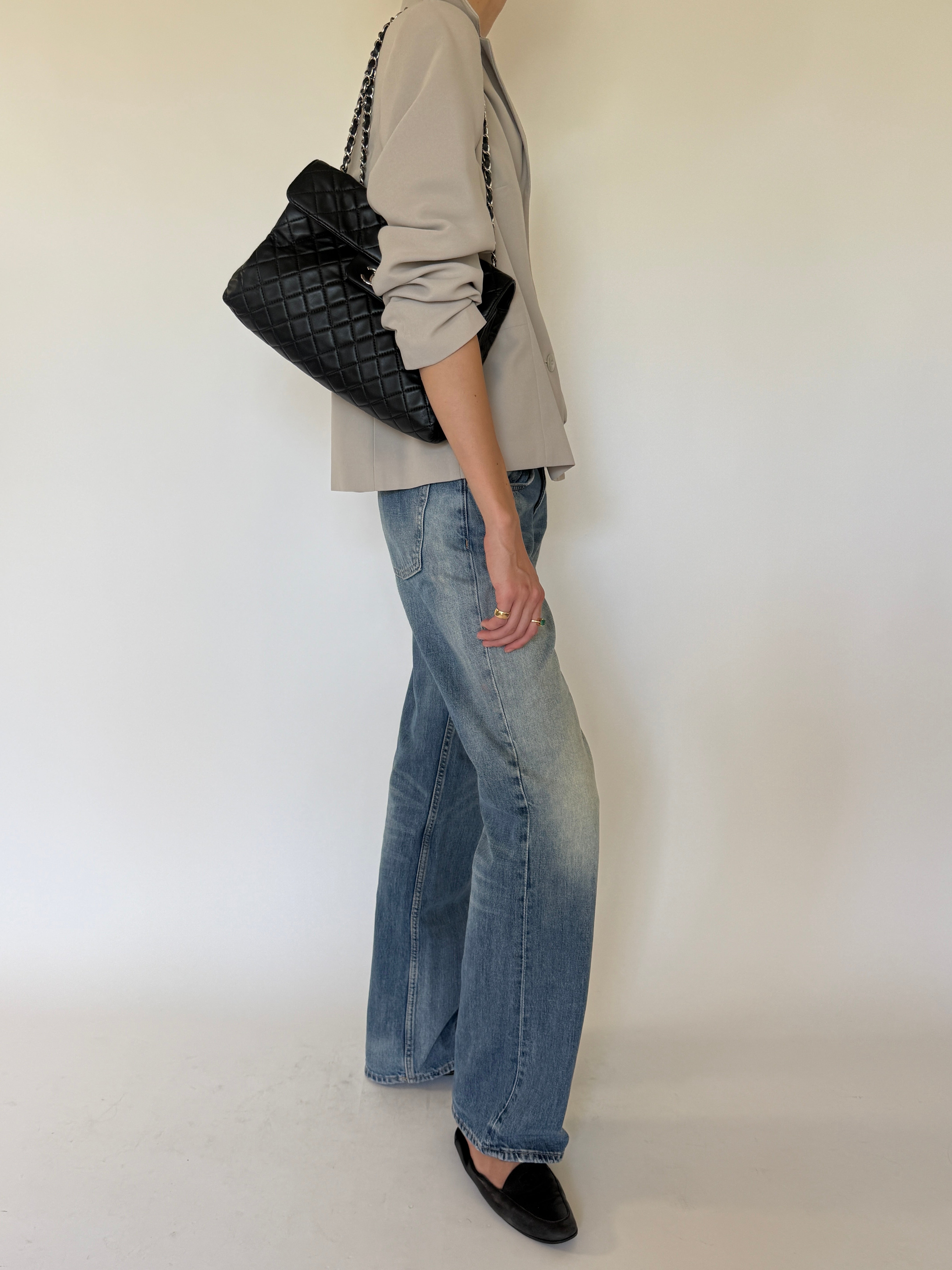 Vintage stone blazer side view
