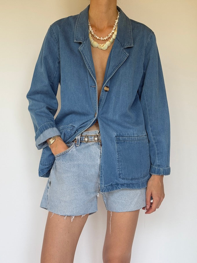 Vintage denim blazer jacket 6322