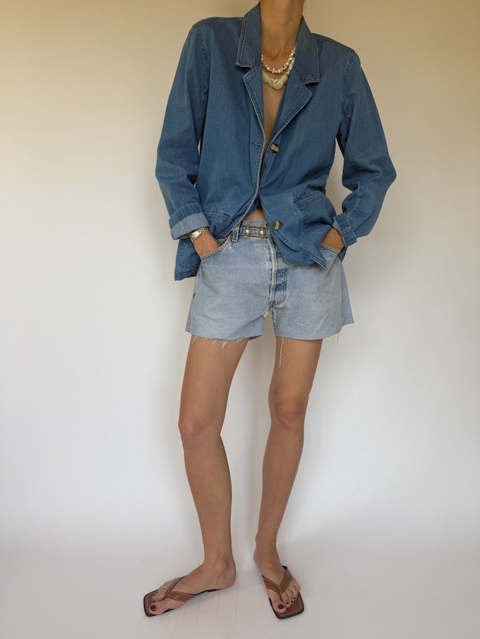 Vintage denim blazer jacket 6322