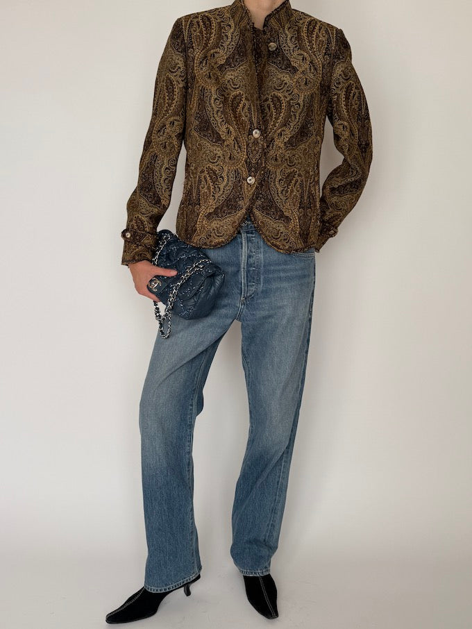 Vintage Paisley Tapestry Blazer 6638
