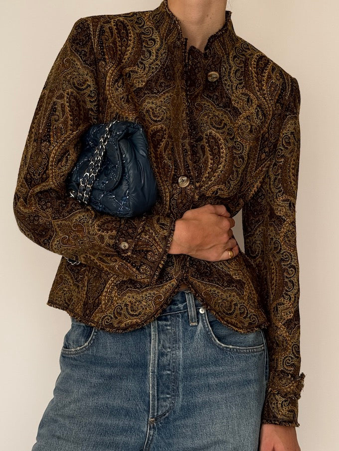 Vintage Paisley Tapestry Blazer 6638