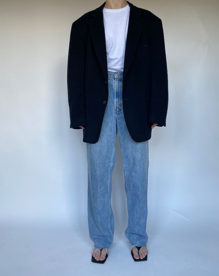 VINTAGE SINGLE BREASTED CASHMERE AND WOOL BLAZER 3480