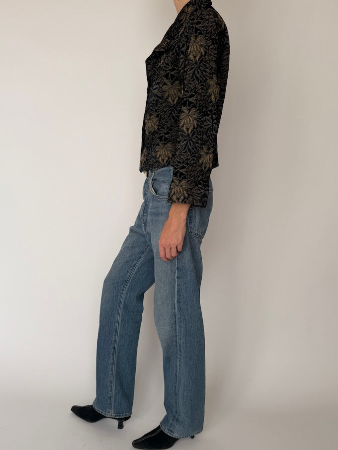 Vintage Brocade Cropped Jacket 6641