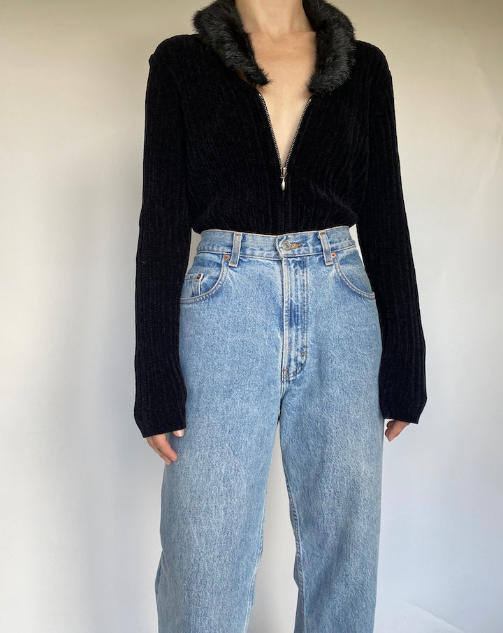 VINTAGE BLACK CARDIGAN 2709