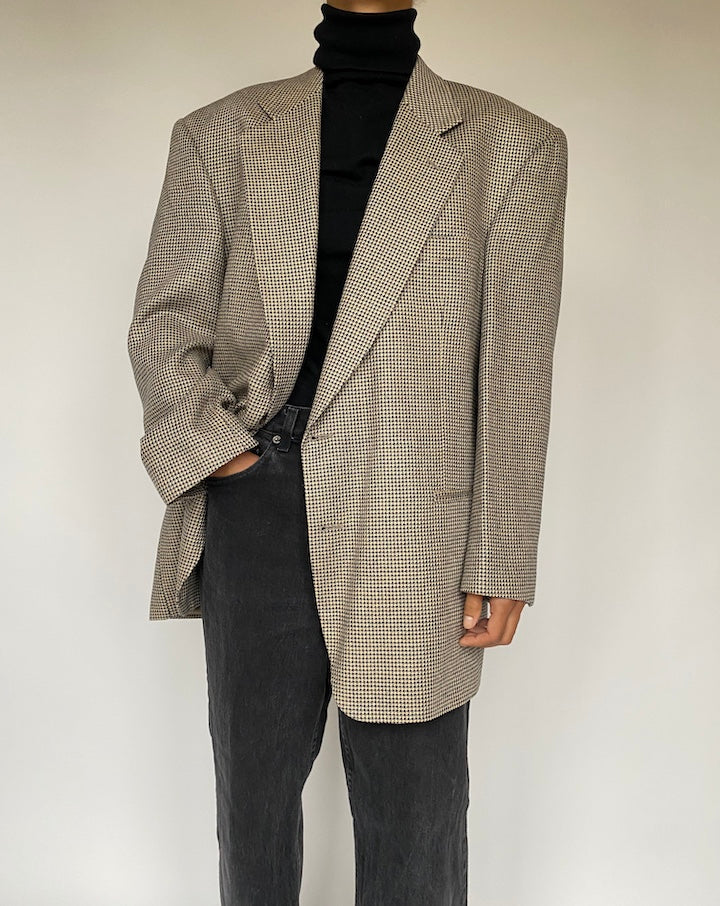 VINTAGE OVERSIZED BLAZER IN SILK AND WOOL 1630