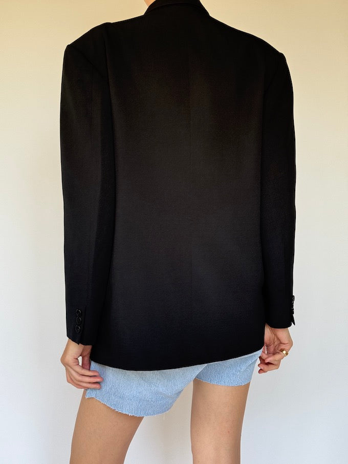 Vintage double-breasted blazer black 6328