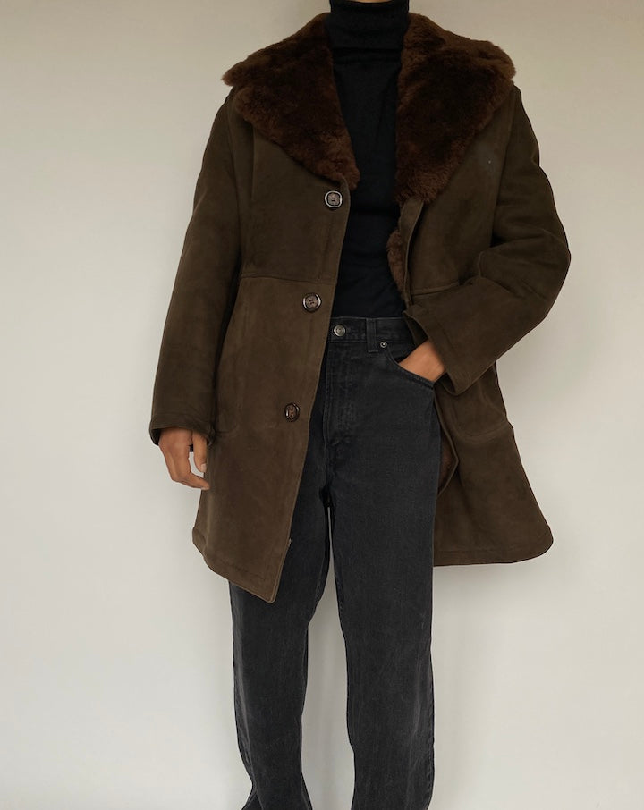 VINTAGE BROWN COAT 1281 6