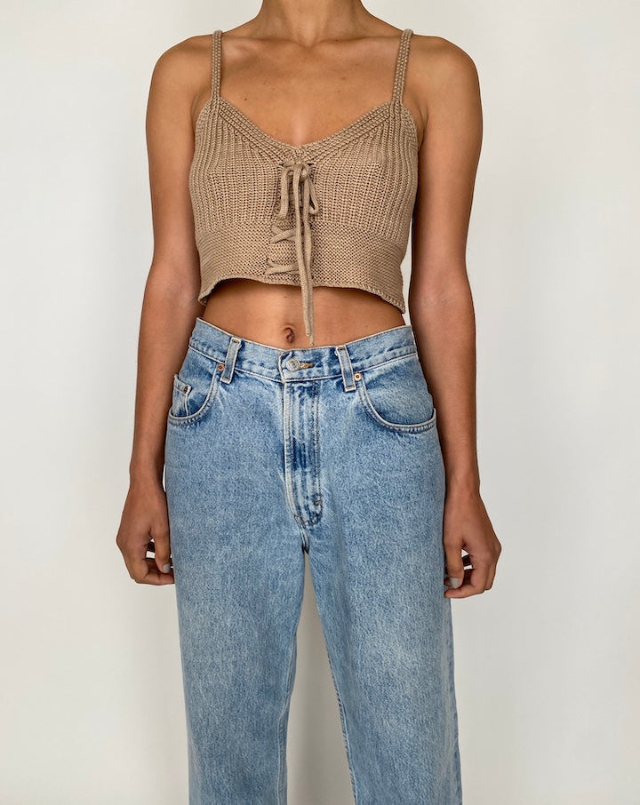 VINTAGE KNITTED CROP TOP 2421