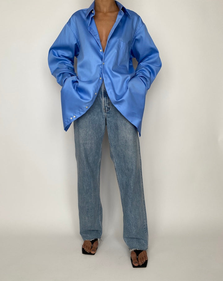 VINTAGE OVERSIZED BLUE SHIRT 2423