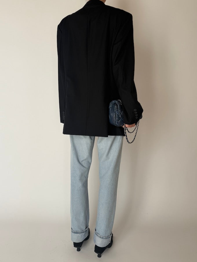 Vintage Classic Black Wool Blazer 6647