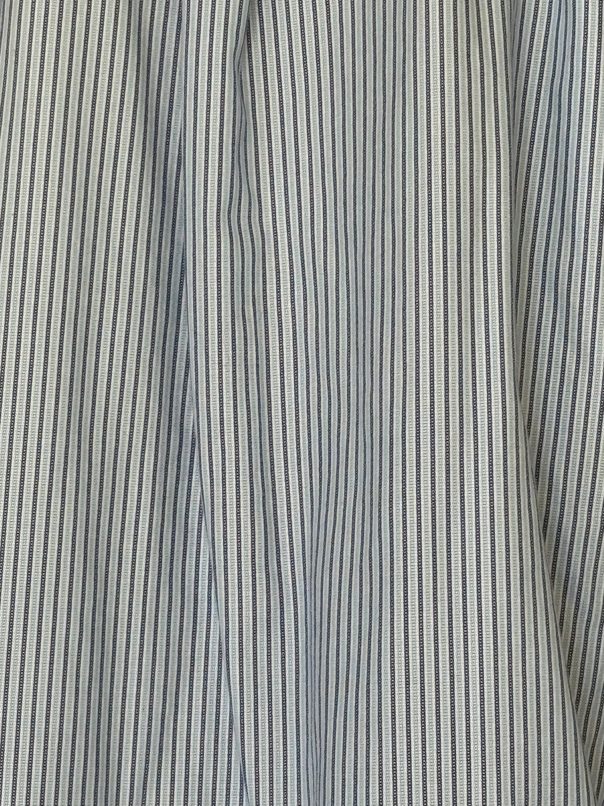 Vintage Oversized Stripe Cotton Shirt Light Blue 7934