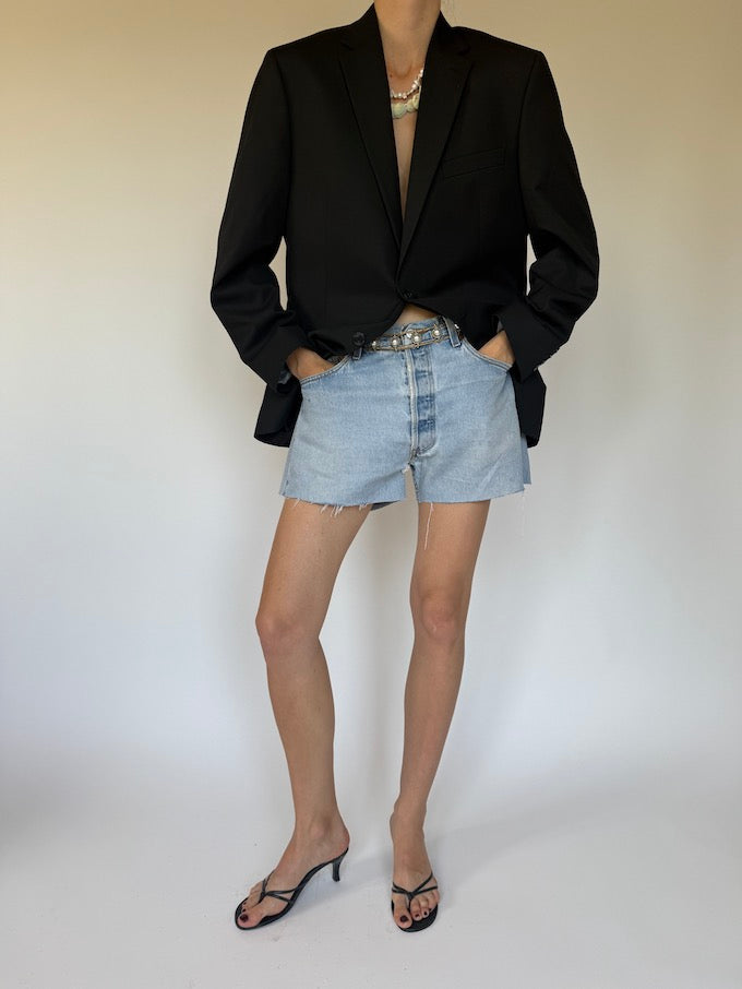 Vintage single-breasted blazer black 6332