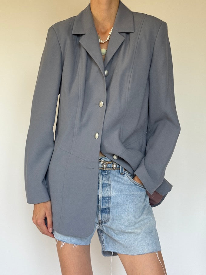 Vintage blazer muted blue 6339