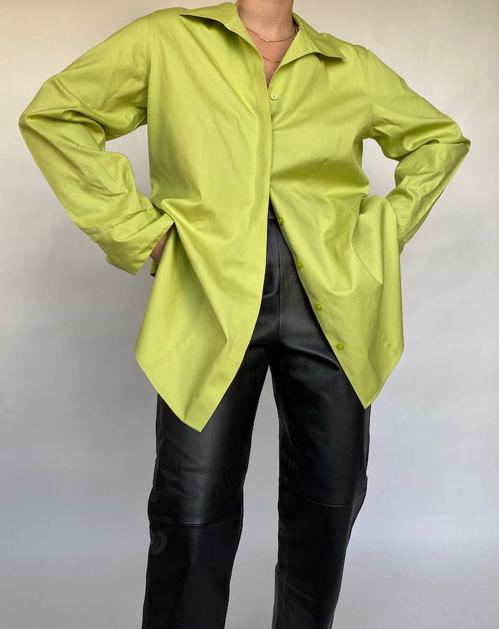 VINTAGE GREEN COTTON SHIRT 417