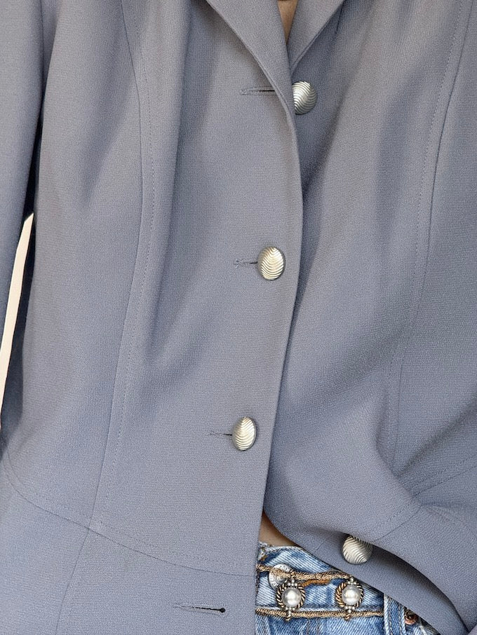 Vintage blazer muted blue 6339
