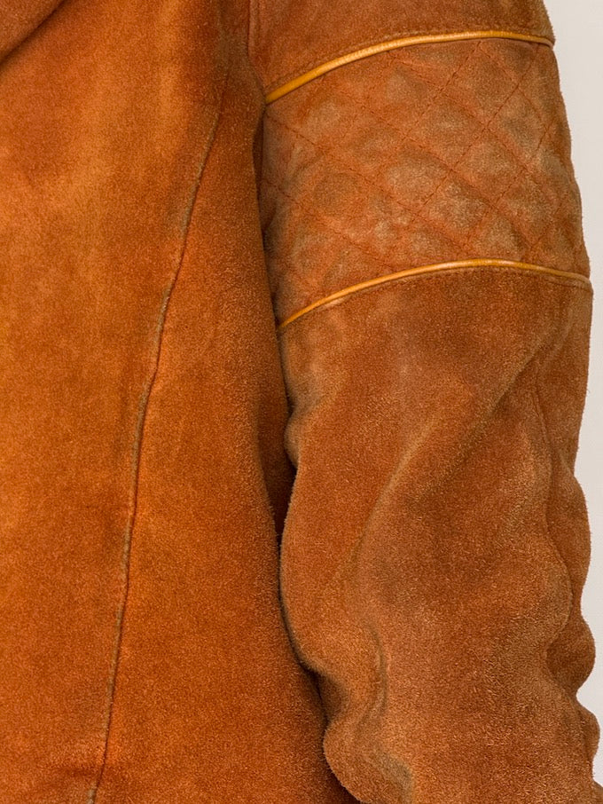 Vintage Boxy Suede Leather Jacket 4287