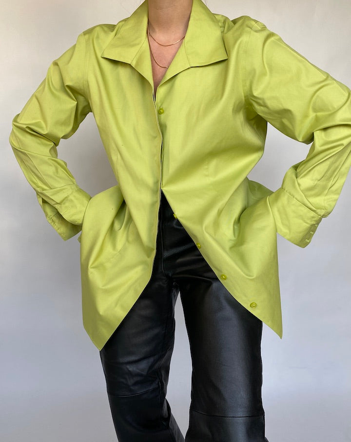VINTAGE GREEN COTTON SHIRT 417