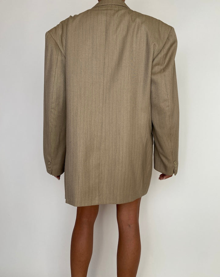 VINTAGE OVERSIZED BEIGE BLAZER 3006