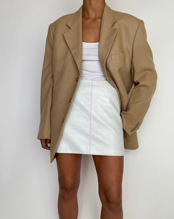 VINTAGE BEIGE WOOL BLAZER 3010