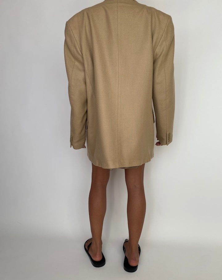 VINTAGE BEIGE WOOL BLAZER 3010