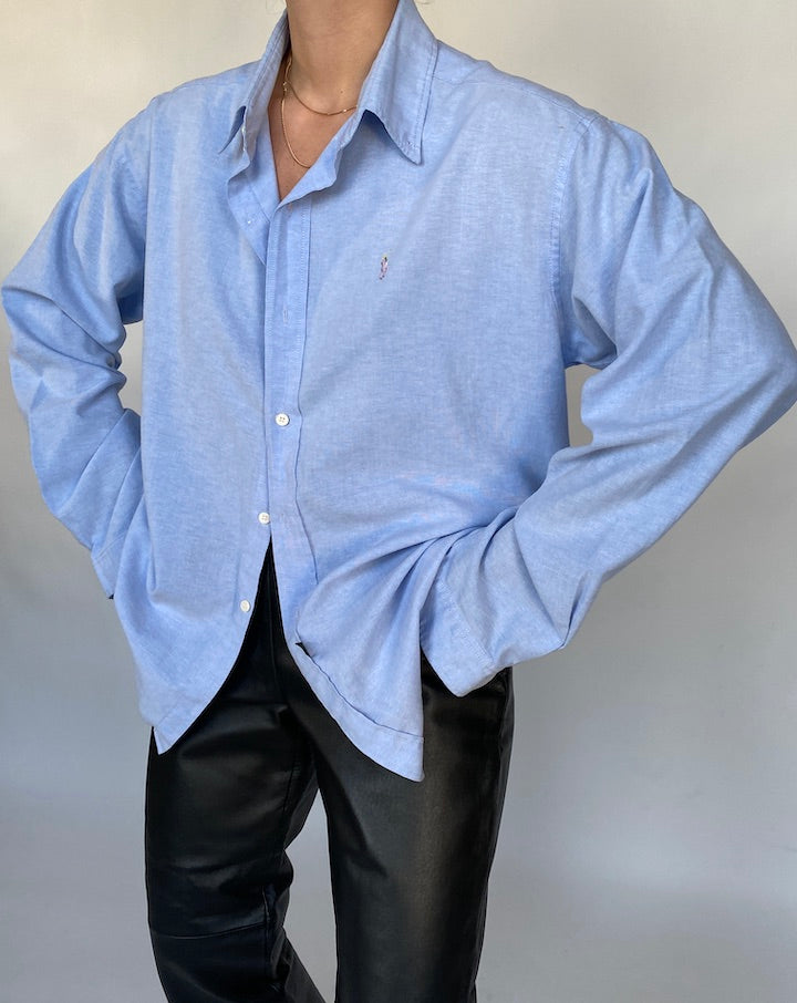 VINTAGE LIGHT BLUE RALPH LAUREN SHIRT 420