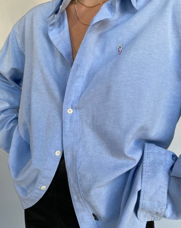 VINTAGE LIGHT BLUE RALPH LAUREN SHIRT 420