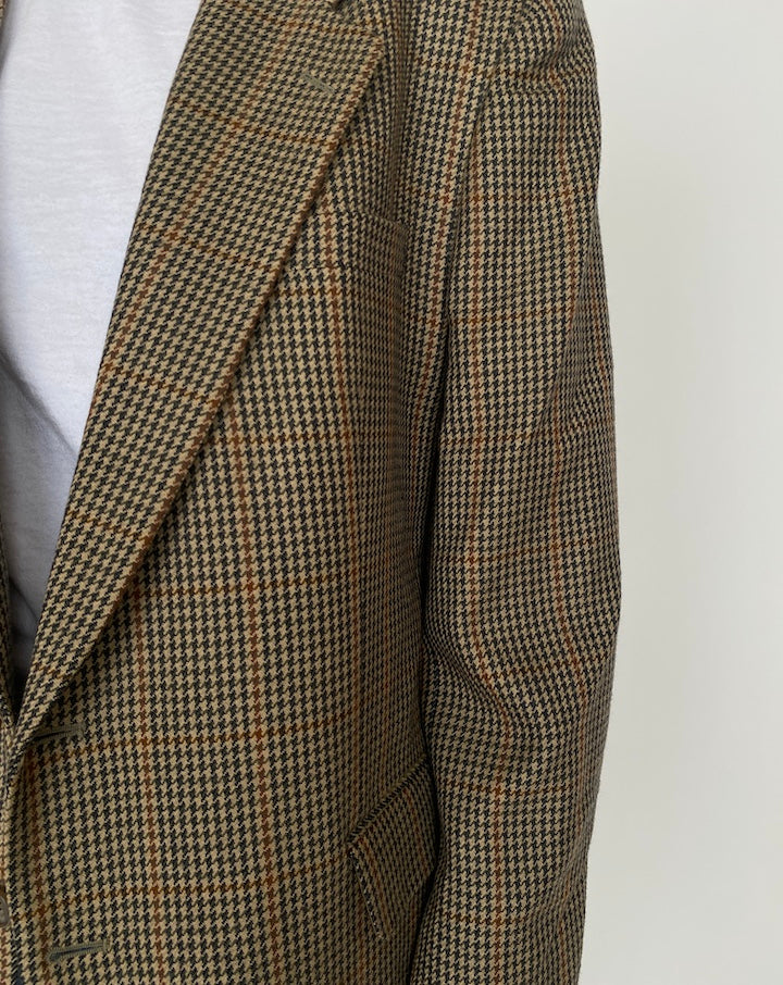 VINTAGE HOUNDSTOOTH WOOL BLAZER 2447