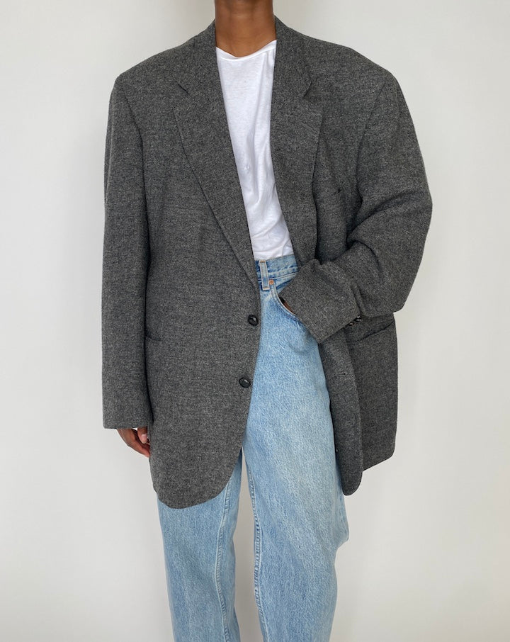 VINTAGE GREY OVERSIZED BLAZER 3878