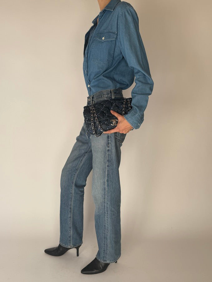 Vintage Denim Button-Up Shirt 2661