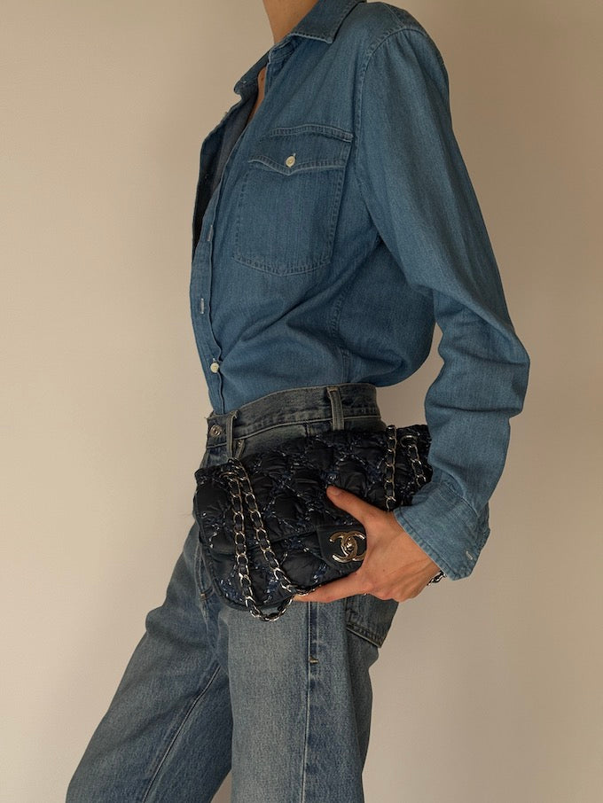 Vintage Denim Button-Up Shirt 2661