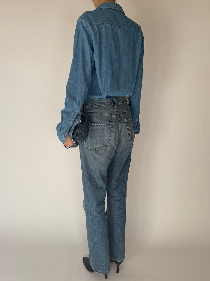 Vintage Denim Button-Up Shirt 2661
