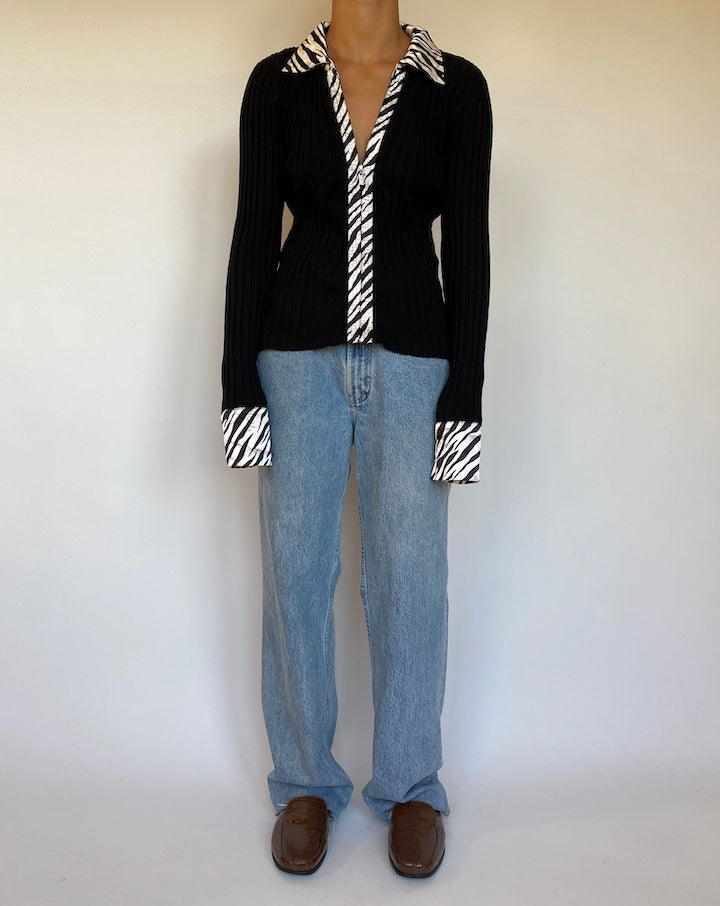 VINTAGE BLACK CARDIGAN 1664