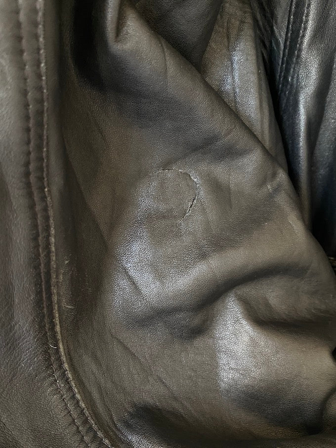 Vintage black leather jacket 5391
