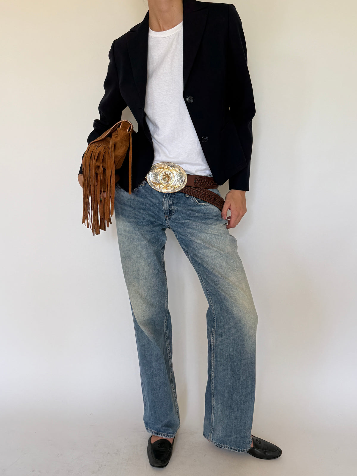 Vintage Tailored Blazer Navy 7594