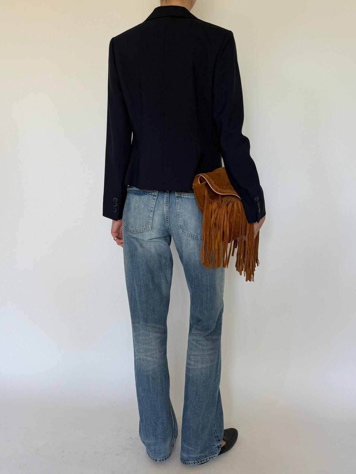 Vintage Tailored Blazer Navy 7594