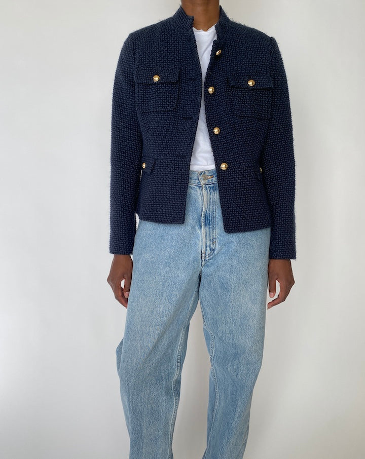VINTAGE NAVY TWEED JACKET 3889