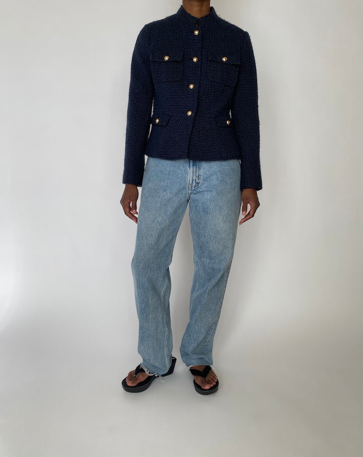 VINTAGE NAVY TWEED JACKET 3889