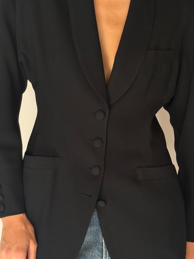 Vintage Black Tuxedo Blazer 6667