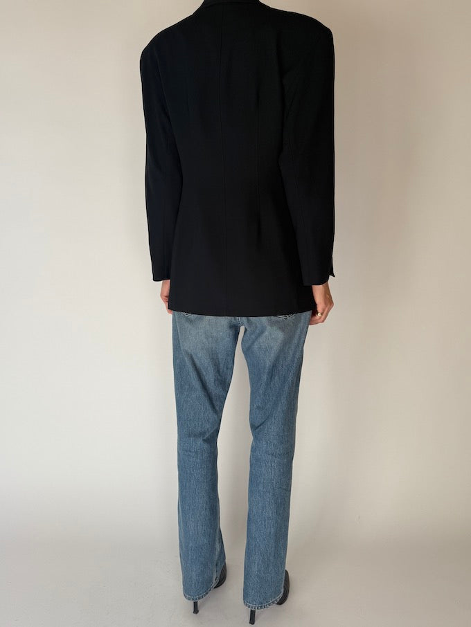 Vintage Black Tuxedo Blazer 6667