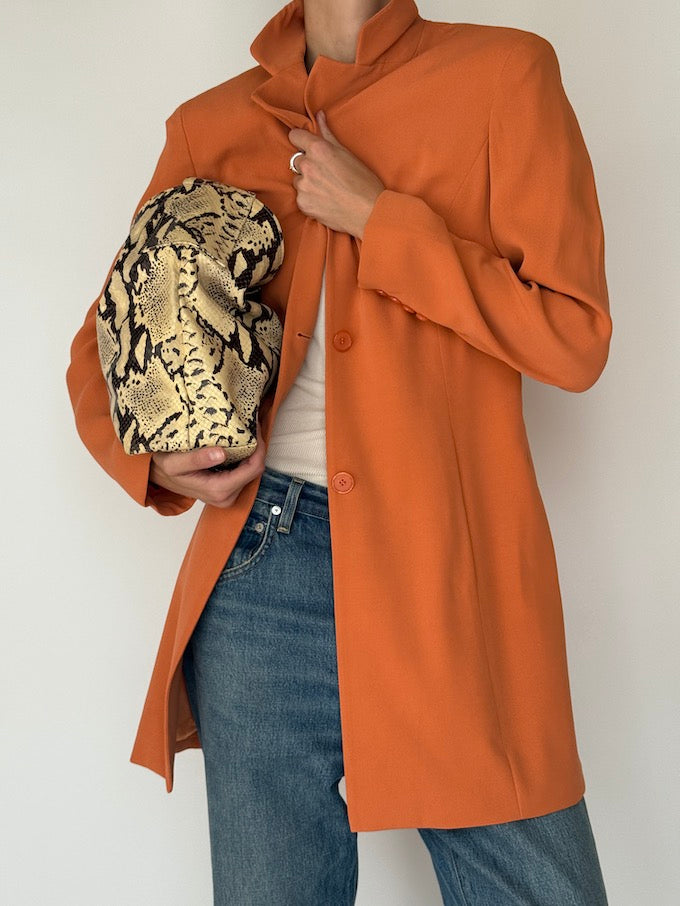 Vintage Long Blazer in Terracotta 6366
